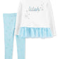 Carters Baby Girls 2-pc. Snowflake Wish Leggings Set White Size 6 Months