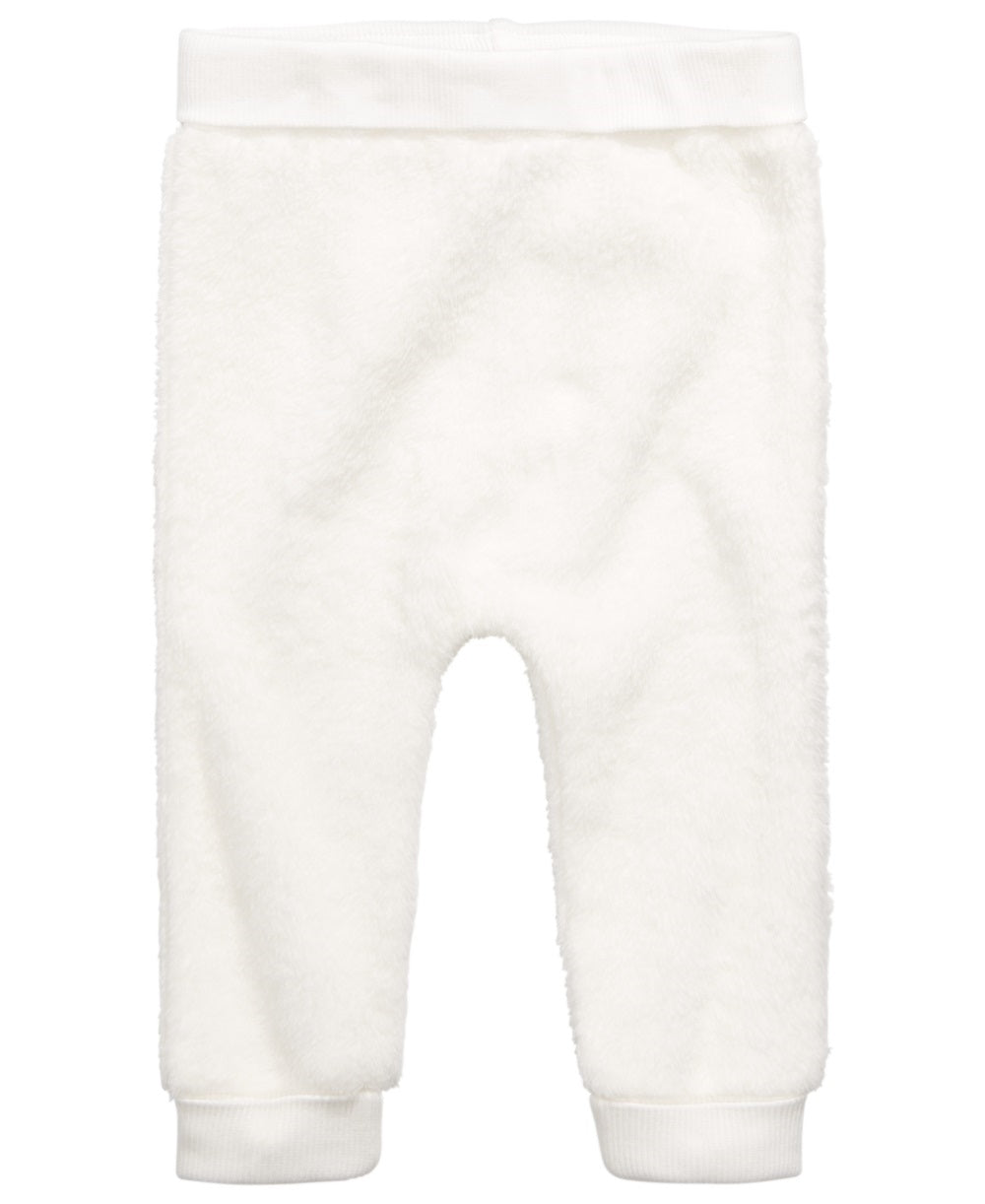 First Impressions Kid's Baby Boys & Girls Faux Sherpa Jogger Pants White Size Newborn