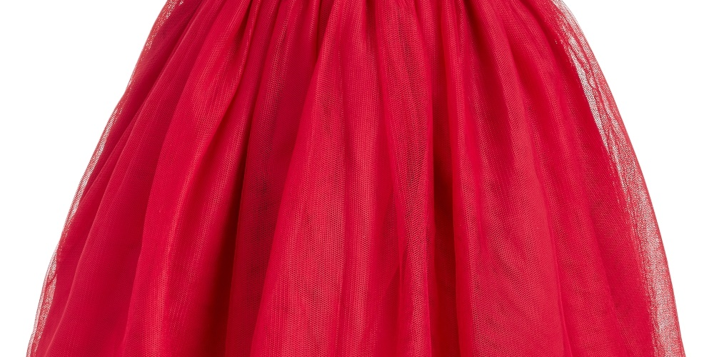 Blueberi Boulevard Kid's Baby Girls Faux Fur Shrug & Tulle Dress Set Red Size 3-6