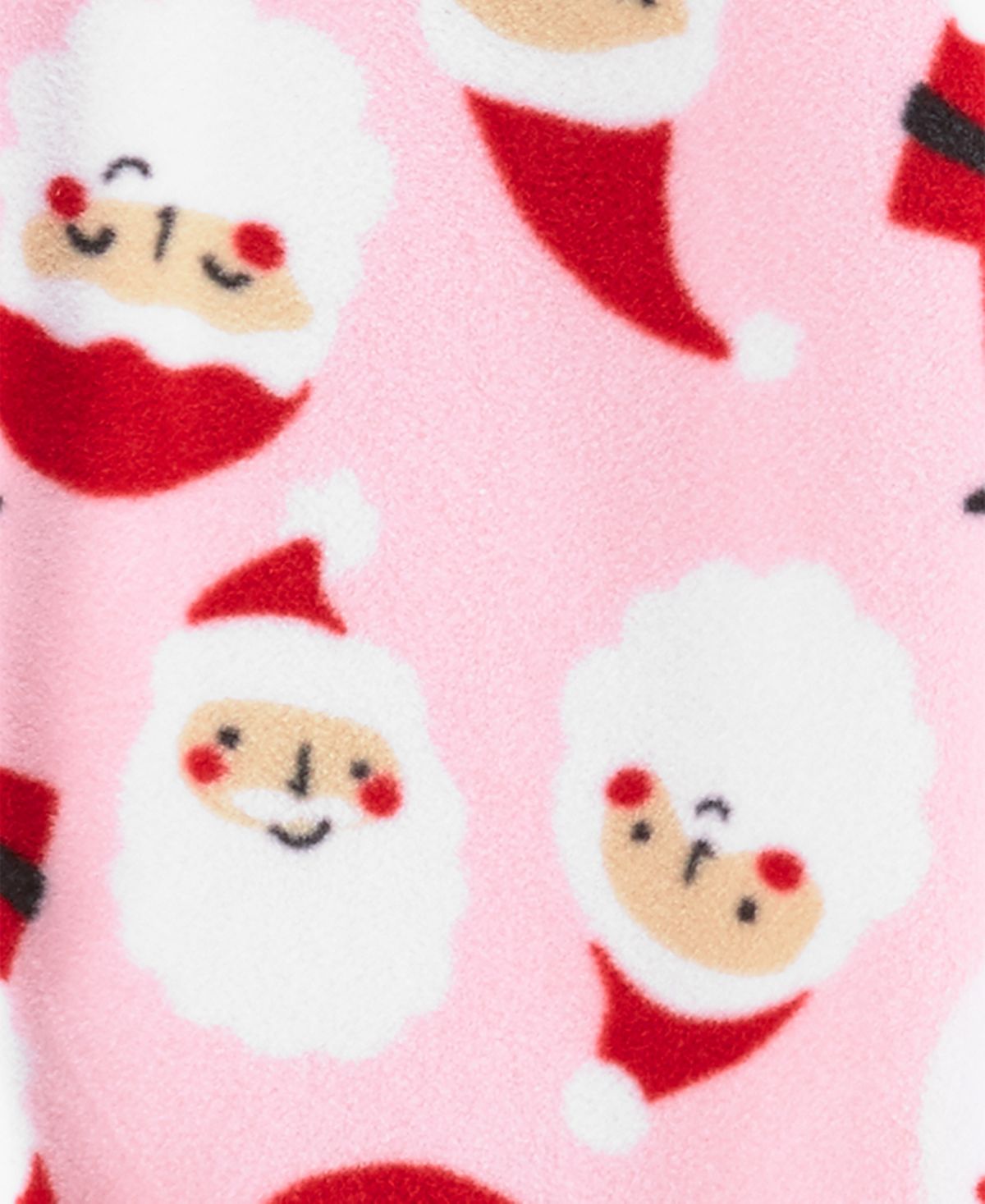 Carter's Girl's Print Santa Fleece Footie Pink Size 5T