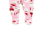 Carter's Girl's Print Santa Fleece Footie Pink Size 5T