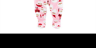 Carter's Girl's Print Santa Fleece Footie Pink Size 5T