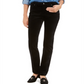 Charter Club Women's Lexington Velveteen Straight Leg Jeans Black Size 4 Petite