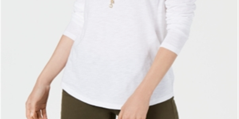 Style & CoWomen's Scoop Neck Top White Size Petite M