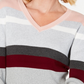Karen Scott Women's Ribbed V Neck Cotton Sweater  Red Size Large