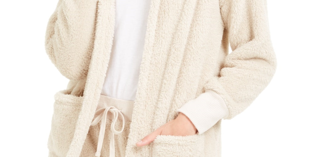 Hippie Rose Junior's Cozy Cardigan Beige Size Medium