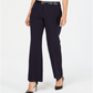 Charter Club Women's Belted Tummy Control Trousers Blue Size 16