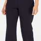 Charter Club Women's Belted Tummy Control Trousers Blue Size 16
