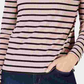 Charter Club Women's Striped Long Sleeve Turtle Neck Top Pink Size Petite X-Large