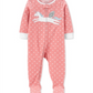 Carter's Baby Girl's Unicorn Fleece Pajamas Pink Size 24MOS