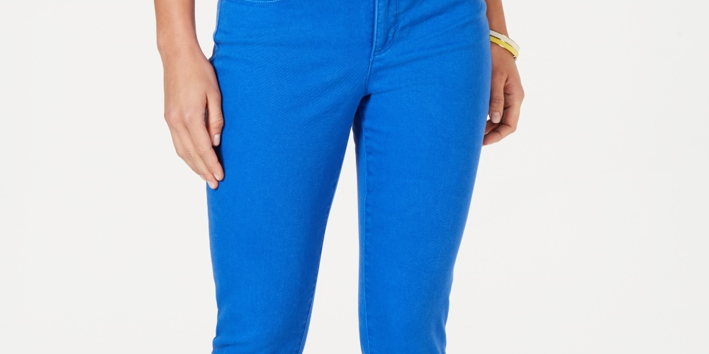 Charter Club Women's Tummy Control Skinny Ankle Jeans Blue Size 4