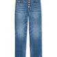INC International Concepts Women's Ripped Straight Leg Jeans Blue Size 8