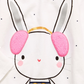 First Impressions Girl's Bunny Print T Shirt With Faux Sherpa Trim White Size 12