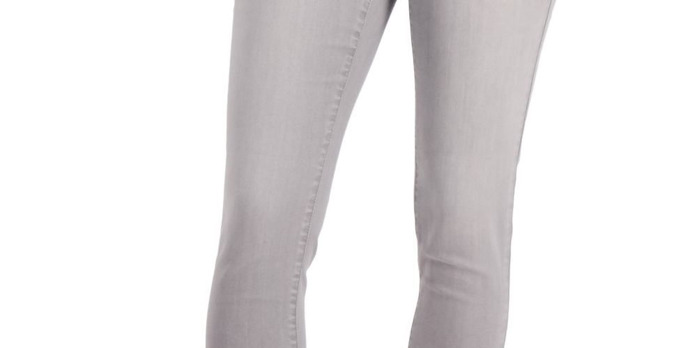 Charter Club Women's Bristol Tummy Control Skinny Ankle Jeans Gray Size 14