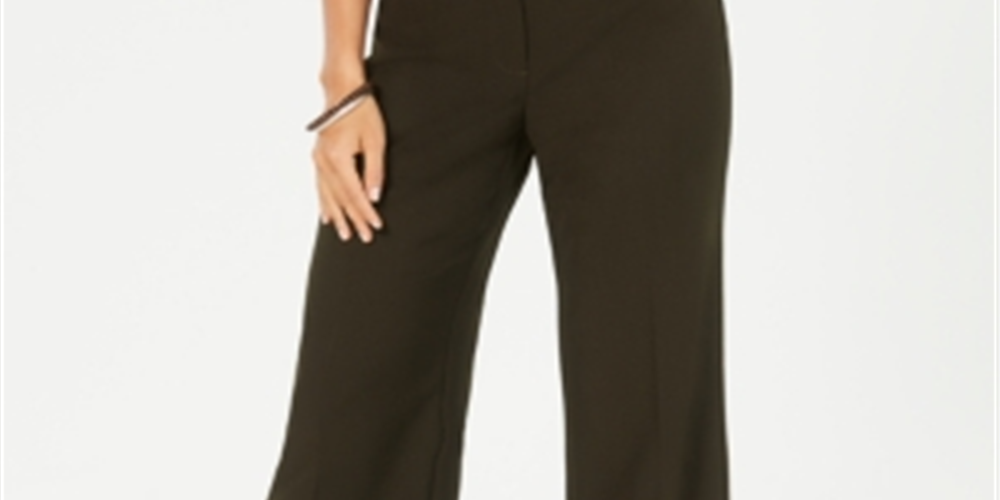 Style & Co Women's Stretch Wide Leg Pants Black Size 12S