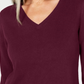 Karen Scott Women's V Neck Sweater Red Size PM