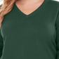 Karen Scott Women's Plus V Neck Sweater Green Size XL