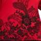 JM Collection Women's Plus Printed Bell Sleeve To Red-Black  Size -0X