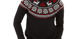 Charter Club Boy's Fair Isle Family Sweater Black Size Small