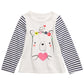 First Impressions Girl's Cotton Striped Bear T Shirt  White Size 3