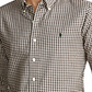 Ralph Lauren Mne's Classic Fit Gingham Shirt Brown Size XX-Large