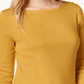 Charter Club Women's Pima Cotton Button Shoulder Top Honey Glaze Size Petite S