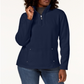Karen Scott Women's Zip Neck Top Blue Size -Petite XL