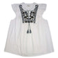 Style & Co Women's Cotton Embroidered Ruffle Sleeve Top White Size X-Small