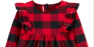Carter's Toddler Girl's Buffalo Check Twill Top Red Size 4T