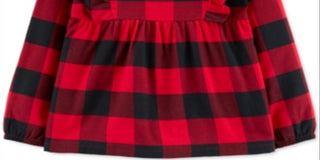 Carter's Toddler Girl's Buffalo Check Twill Top Red Size 4T