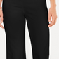 Charter Club Women's Crochet Hem Wide Leg Pants  Black Size 10