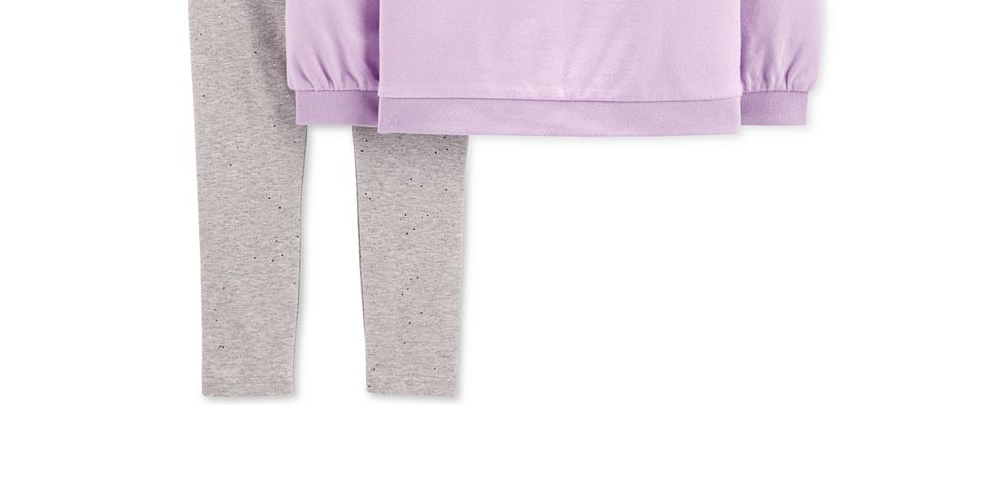 Carter's Little & Big Girl's 2 Pc Glitter Unicorn Top & Leggings Set Purple Size 6X
