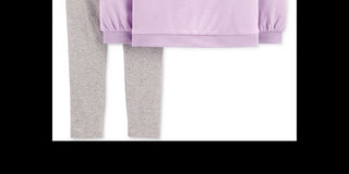 Carter's Little & Big Girl's 2 Pc Glitter Unicorn Top & Leggings Set Purple Size 6X
