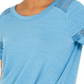 Style & Co Women's Lace-Inset Top Blue Size Medium