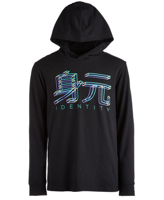 Ideology Big Boy's Graphic-Print Hooded T-Shirt Black Size X-Large