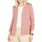 Alfani Women's Snap Sleeve Cardigan Pink Size Petite L