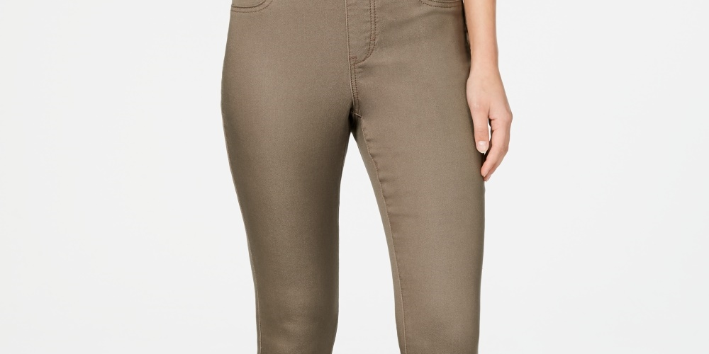 Style & Co Women's Pull On Jeggings Brown Size Petite Medium