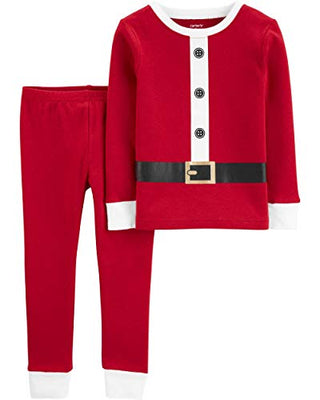Carter's Boy's 2 Piece Christmas Snug Fit Cotton Pajamas Red Size 12MOS