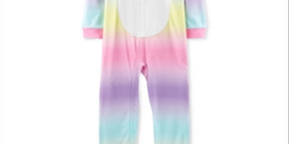 Carter's Little & Big Girl's 1 Pc Hooded Unicorn Fleece Pajamas White Size 8