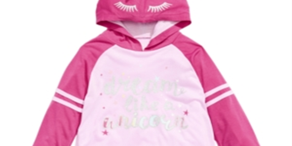 Max & Olivia Little & Big Girl's Hooded Unicorn Nightgown -Purple Size M 7/8