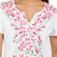 Karen Scott Women's Floral Print Top Pink Size Petite Small
