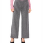 JM Collection Women's Metallic Wide Leg Pants Black-Silver  Size Petite S
