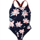 Roxy Kids Shore One Piece Swimsuit Blue Size 8