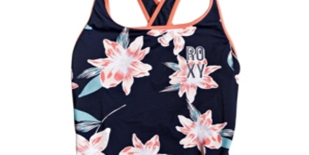 Roxy Kids Shore One Piece Swimsuit Blue Size 8