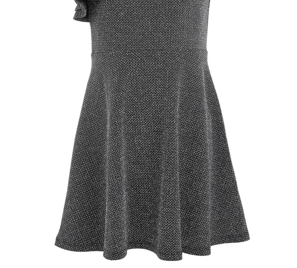 Epic Threads Toddler Girl's Ruffle-Front Metallic Dress Black Size 4T
