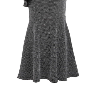Epic Threads Toddler Girl's Ruffle-Front Metallic Dress Black Size 4T