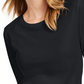 Maison Jules Women's 3/4-Sleeve Solid T-Shirt  Black Size XX Large