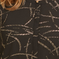 JM Collection Women's Printed 3/4 Sleeve Jewel Neck Evening Top Black - Size Petite S