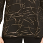 JM Collection Women's Printed 3/4 Sleeve Jewel Neck Evening Top Black - Size Petite S