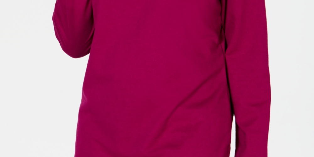 Karen Scott Women's Sport Cowl-Neck Top Red Size XX Large
